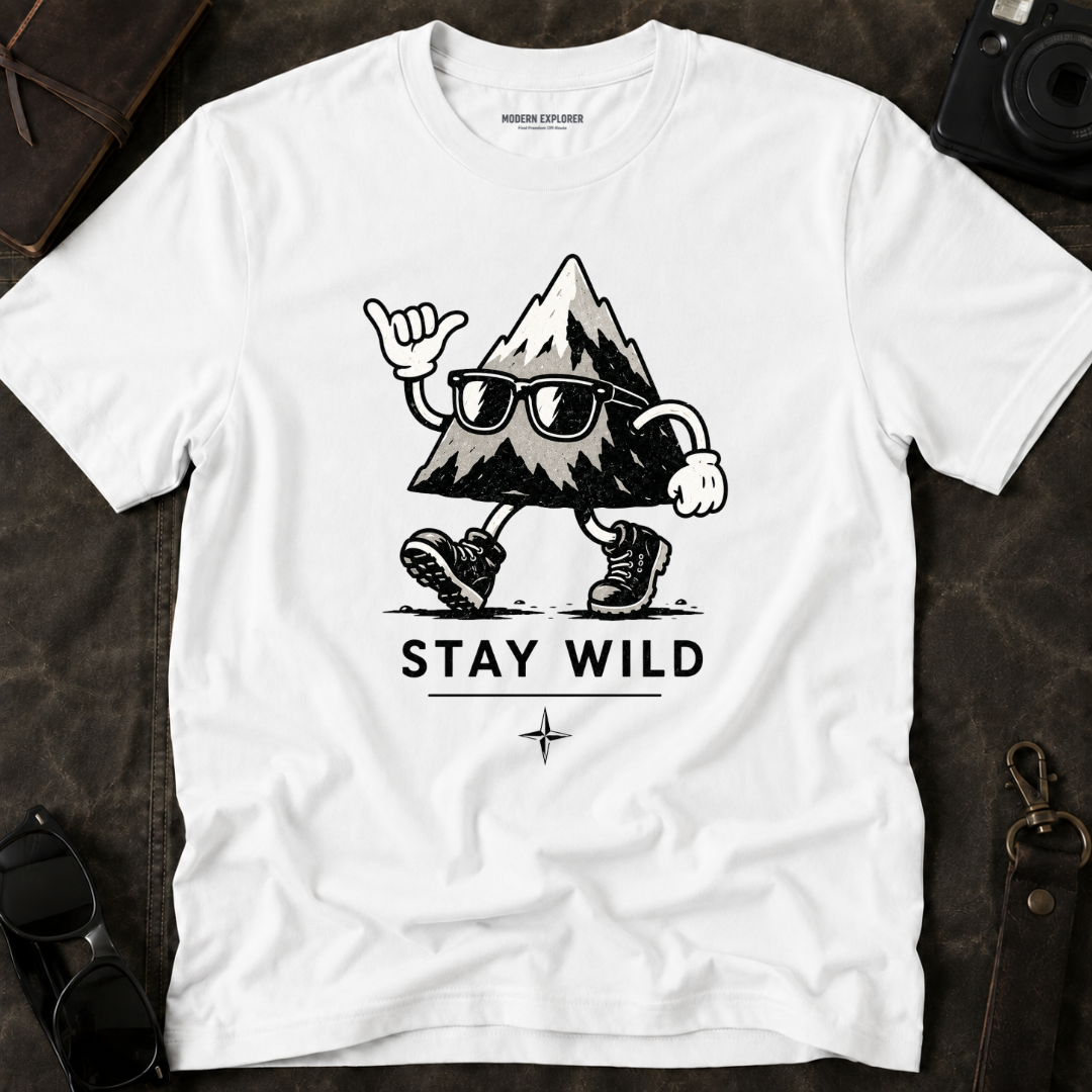 'Stay Wild' Retro Hiking Graphic Tee