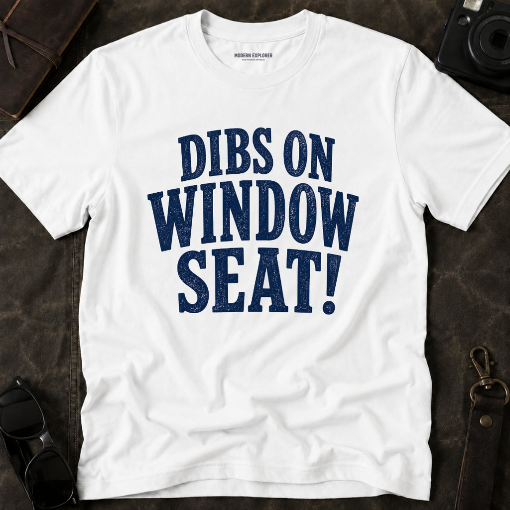 'Dibs on Window Seat!' Graphic Tee