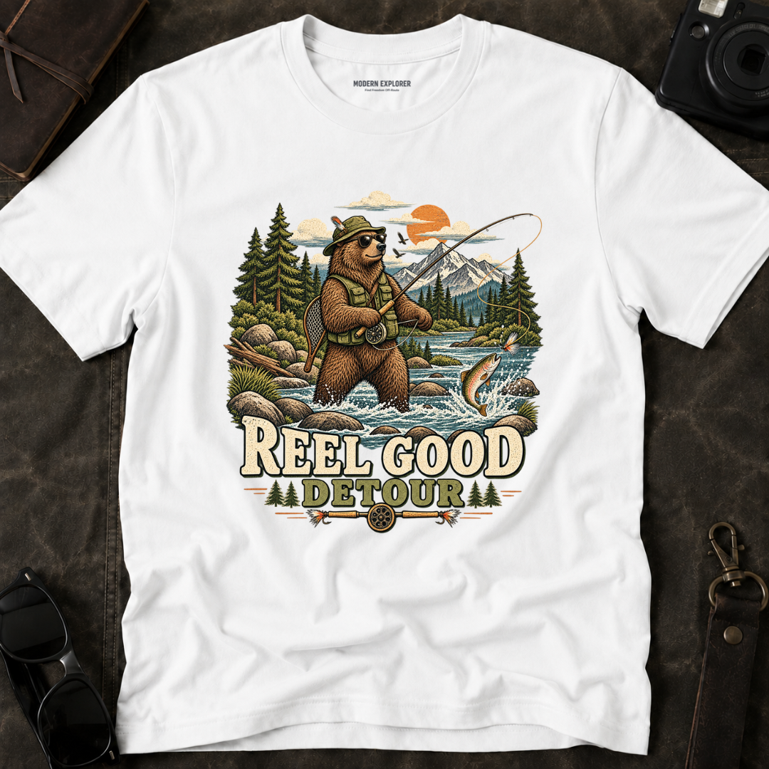 "Reel Good Detour" Vintage Outdoor Tee