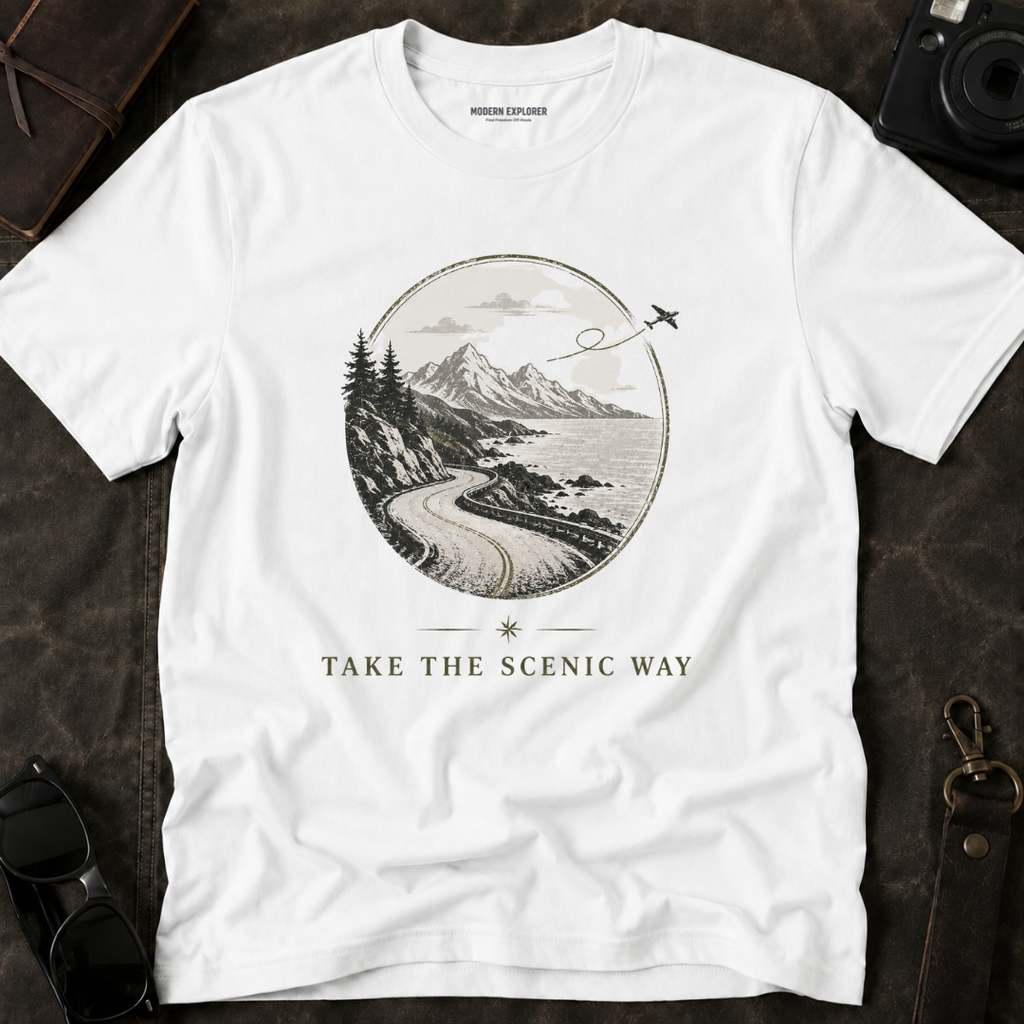 "Take The Scenic Way" Vintage Travel Tee