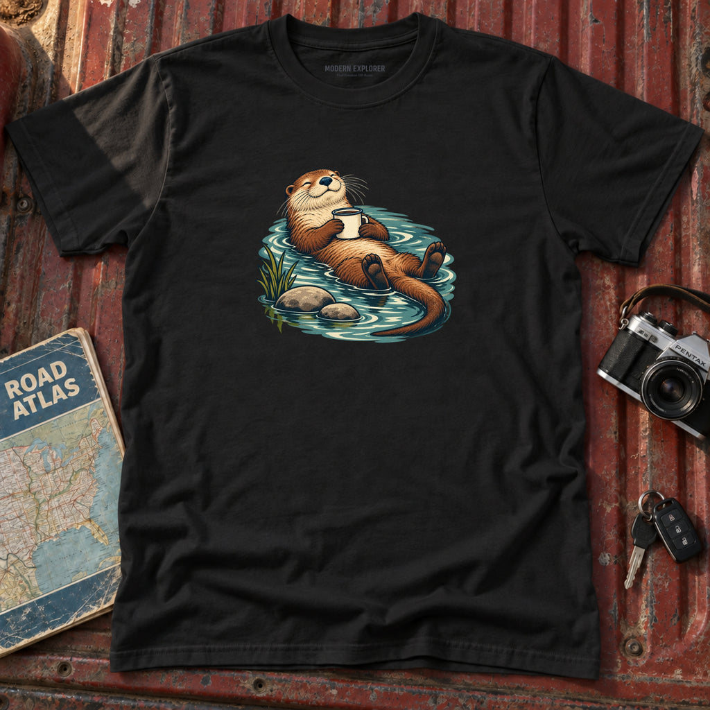 Otter with Coffee Graphic Tee