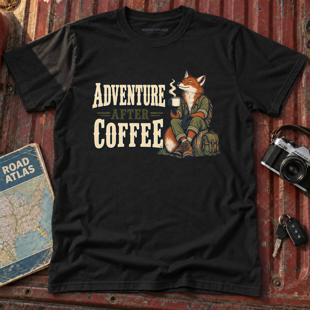 "Adventure After Coffee" Graphic Tee