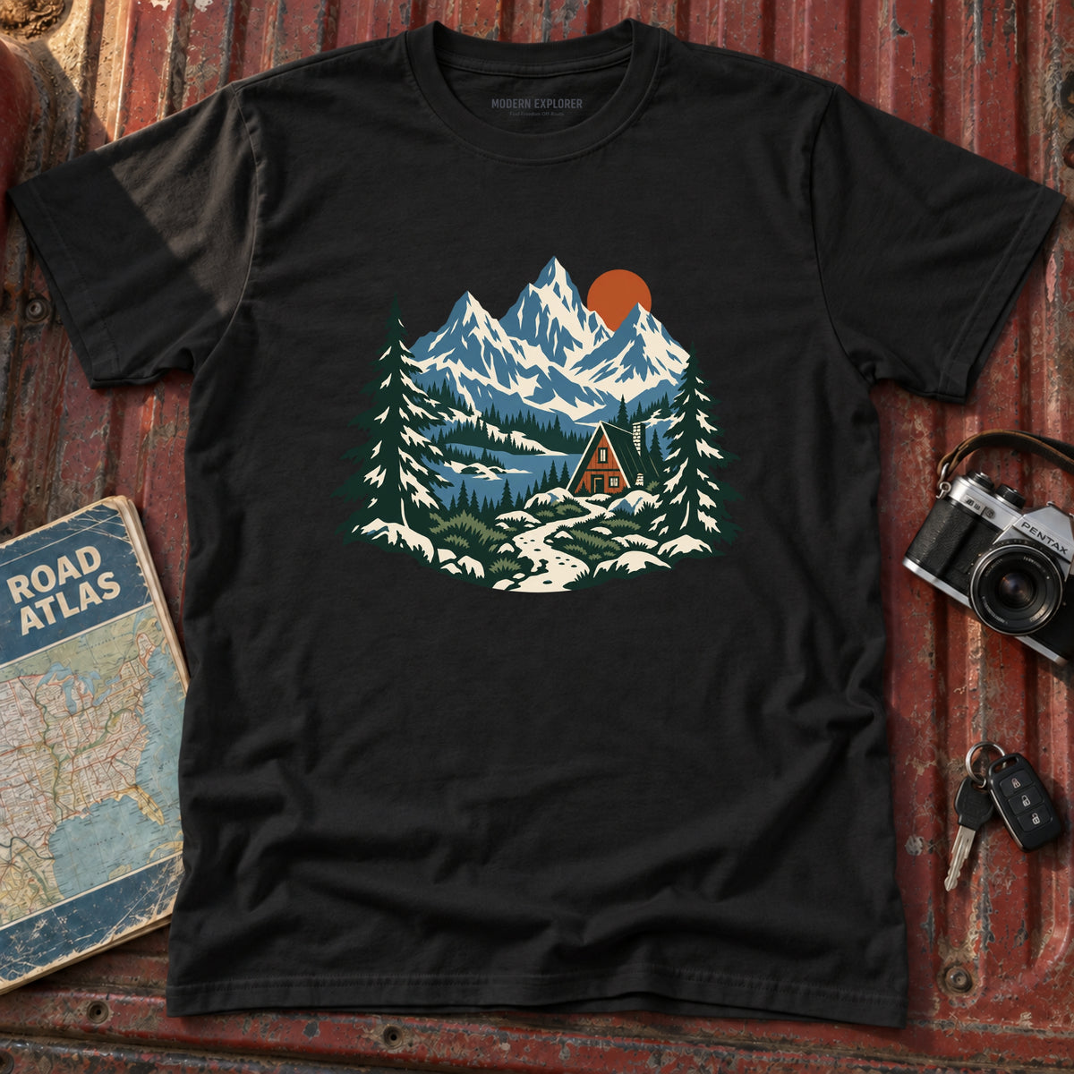 Mountain Hideaway Cabin Tee