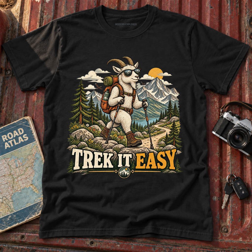 'Trek It Easy' Hiking Graphic Tee