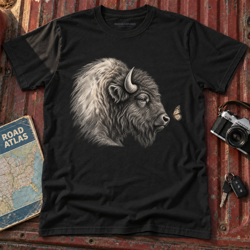 Buffalo Meets Butterfly Tee