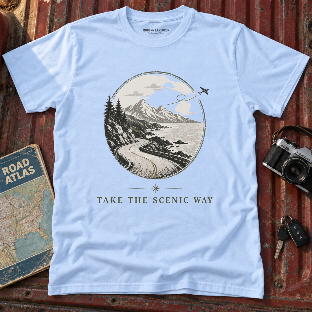 "Take The Scenic Way" Vintage Travel Tee
