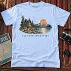 "Stay for the Sunset" Scenic Cabin Tee