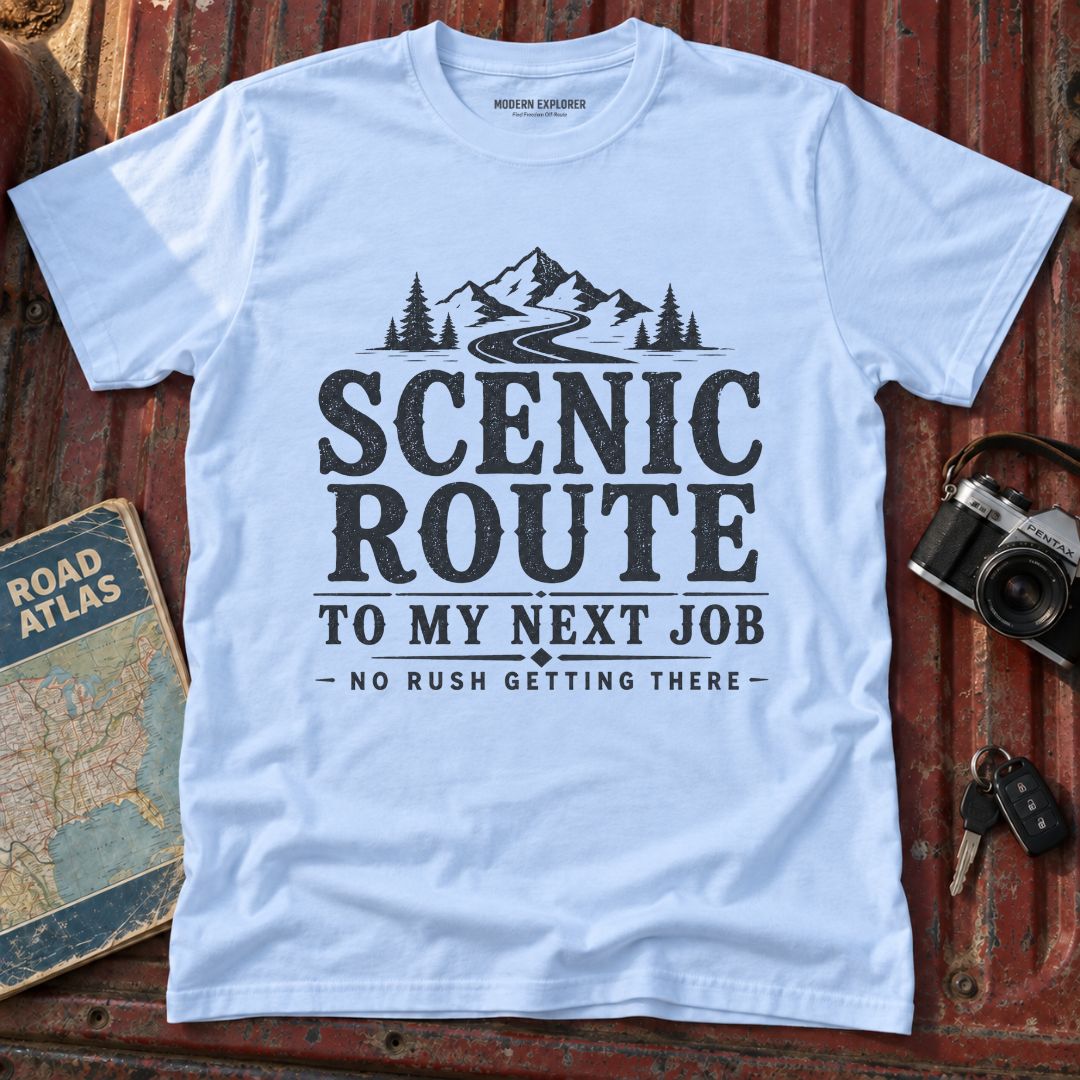 'Scenic Route' Mountain Road Graphic Tee