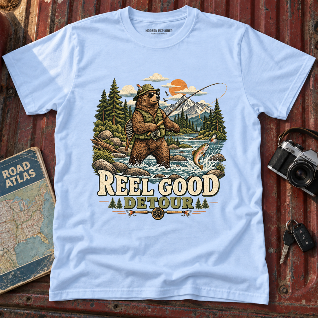 "Reel Good Detour" Vintage Outdoor Tee