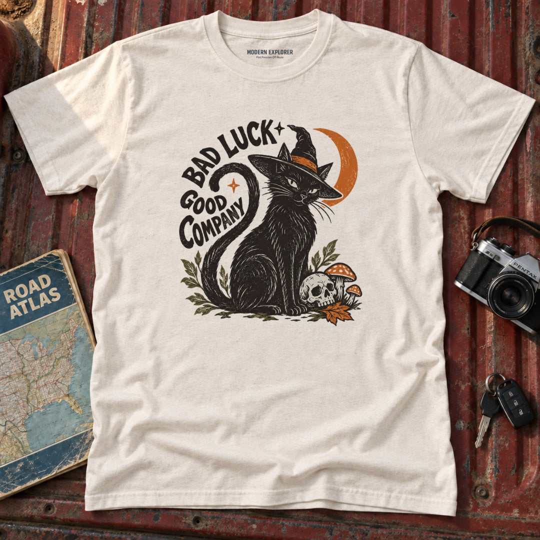 "Bad Luck Good Company" Halloween Graphic Tee