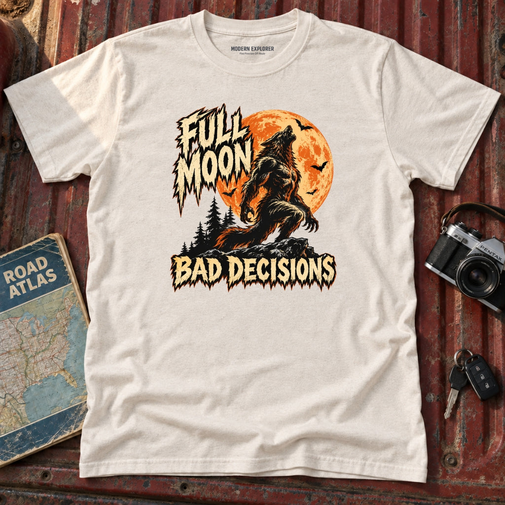 "Full Moon Bad Decisions" Halloween Graphic Tee