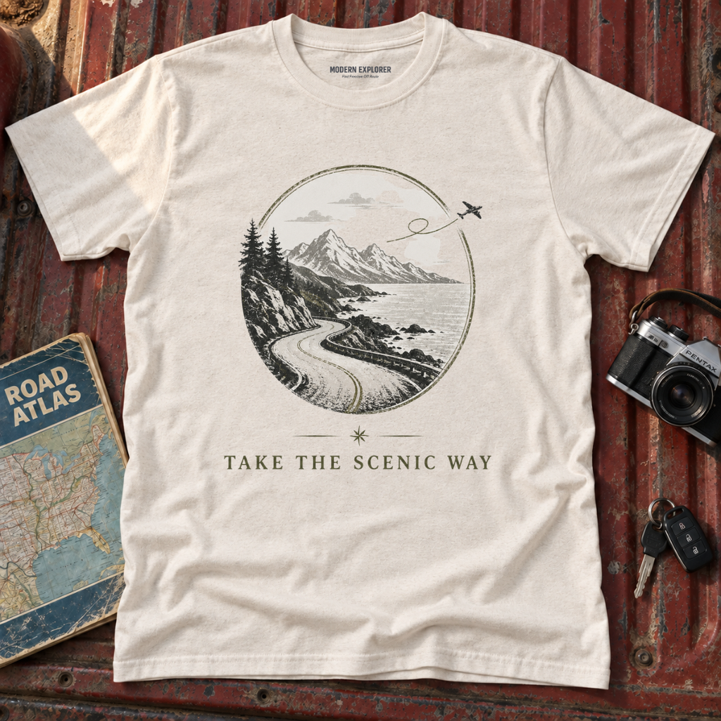 "Take The Scenic Way" Vintage Travel Tee