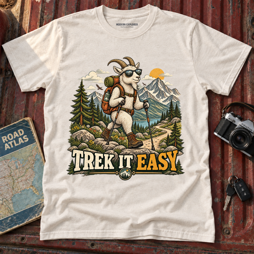 'Trek It Easy' Hiking Graphic Tee