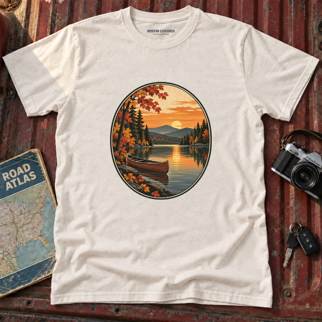 Autumn Lakeside Sunset T-Shirt