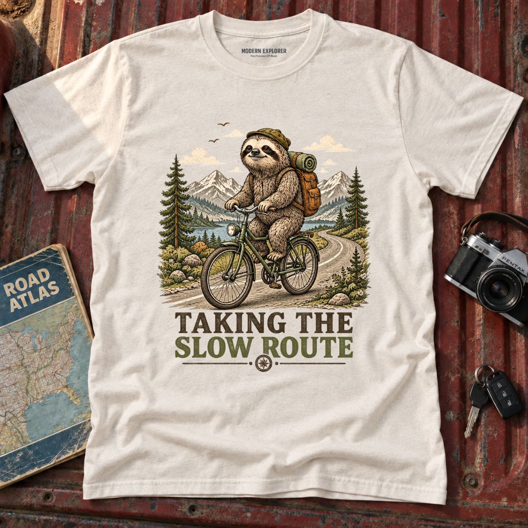 "Taking the Slow Route" Outdoor Adventure Tee