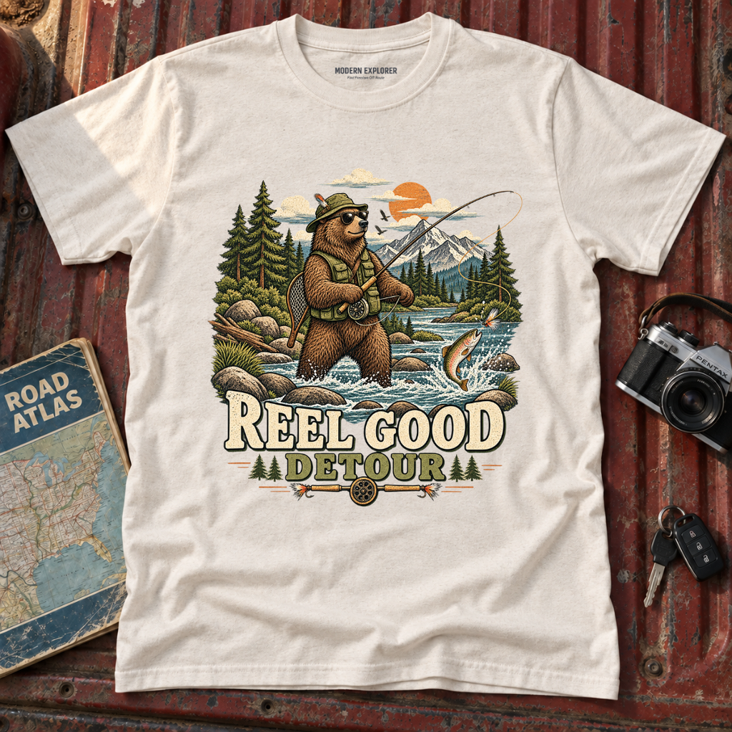 "Reel Good Detour" Vintage Outdoor Tee