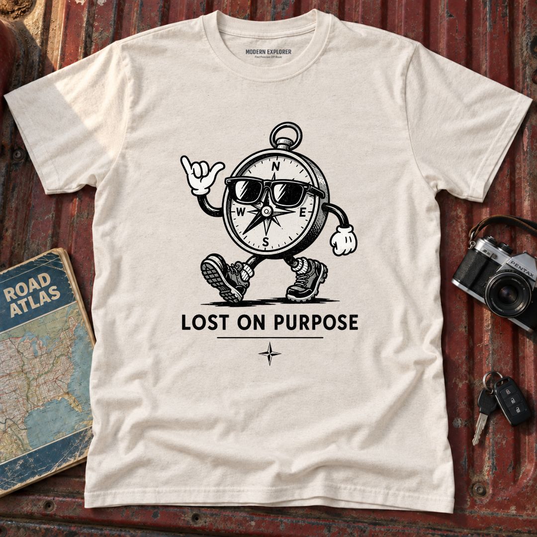 "Lost on Purpose" Adventure Graphic Tee