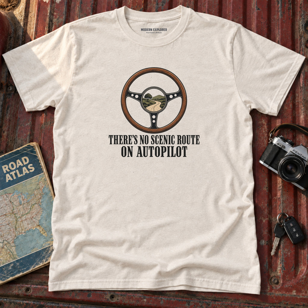 "There's No Scenic Route On Autopilot" Graphic Tee