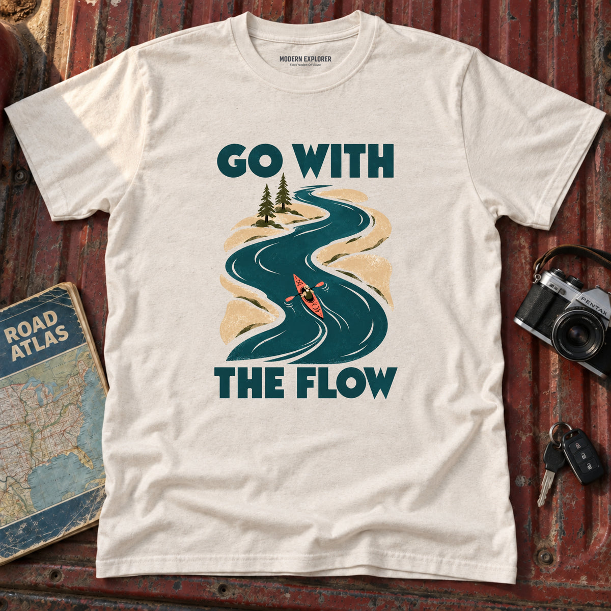 "Go With The Flow" Graphic Tee