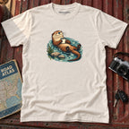 Otter with Coffee Graphic Tee