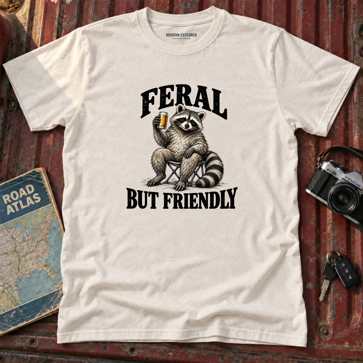 "Feral But friendly" Tee