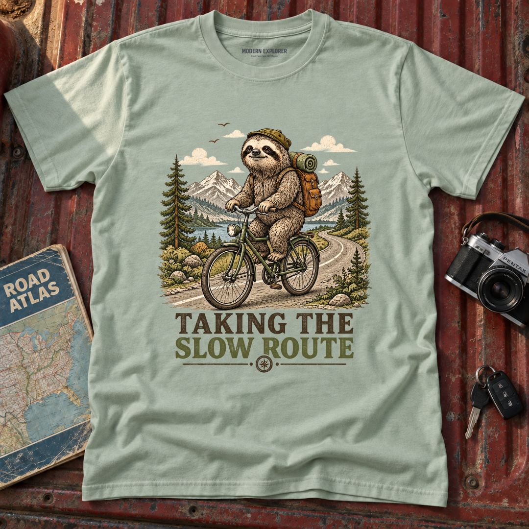 "Taking the Slow Route" Outdoor Adventure Tee