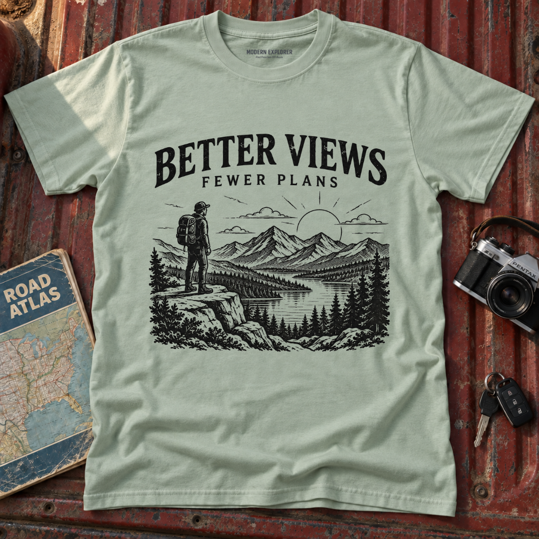 Better Views Fewer Plans Adventure Tee