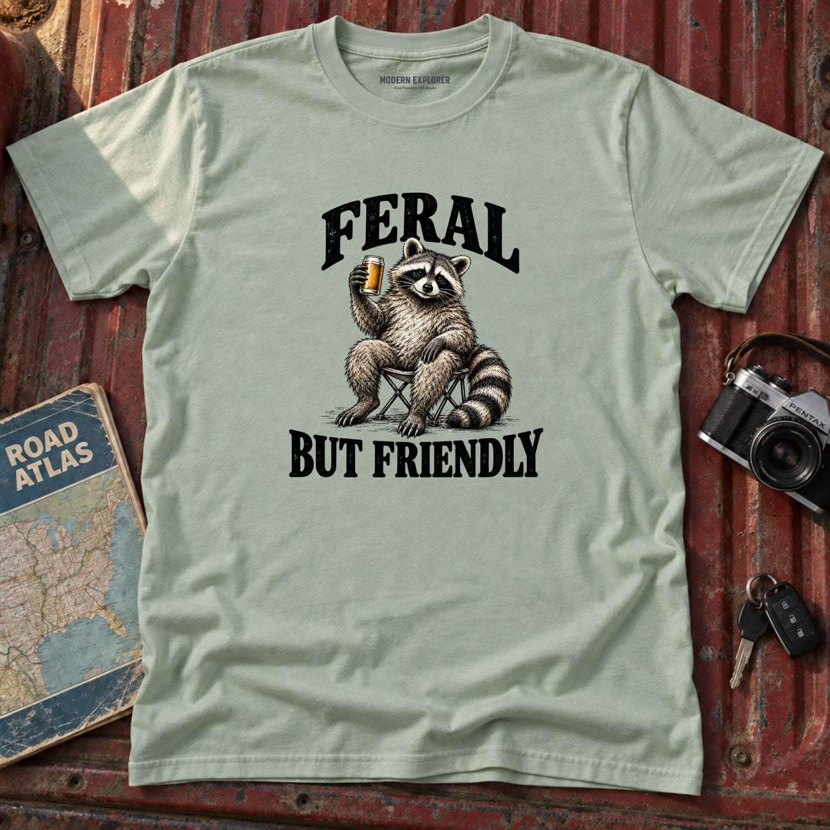"Feral But friendly" Tee