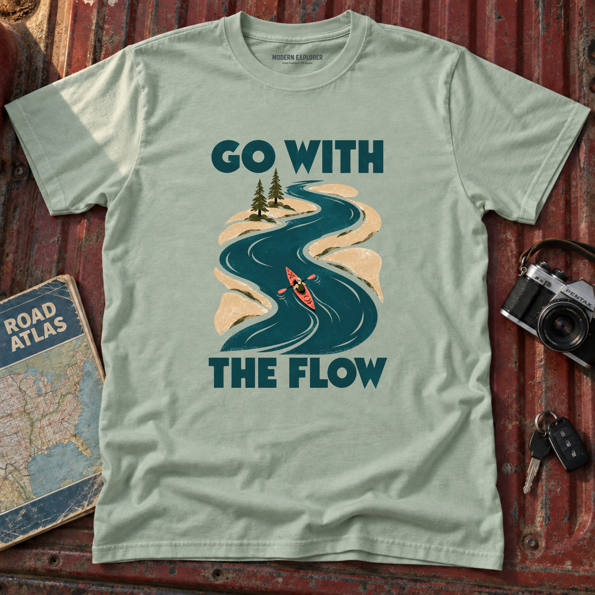 "Go With The Flow" Graphic Tee