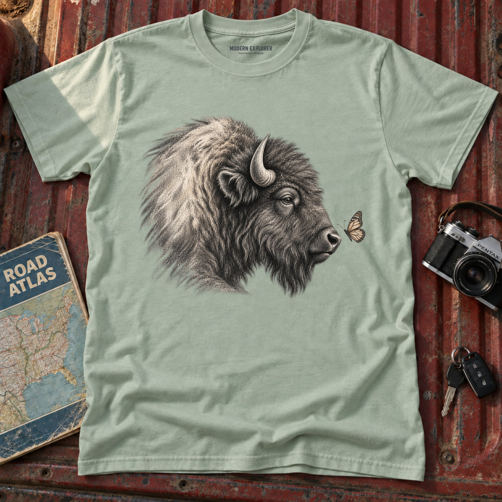 Buffalo Meets Butterfly Tee