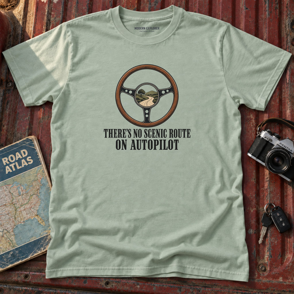"There's No Scenic Route On Autopilot" Graphic Tee