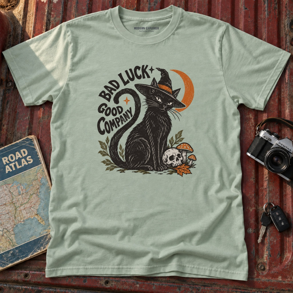 "Bad Luck Good Company" Halloween Graphic Tee