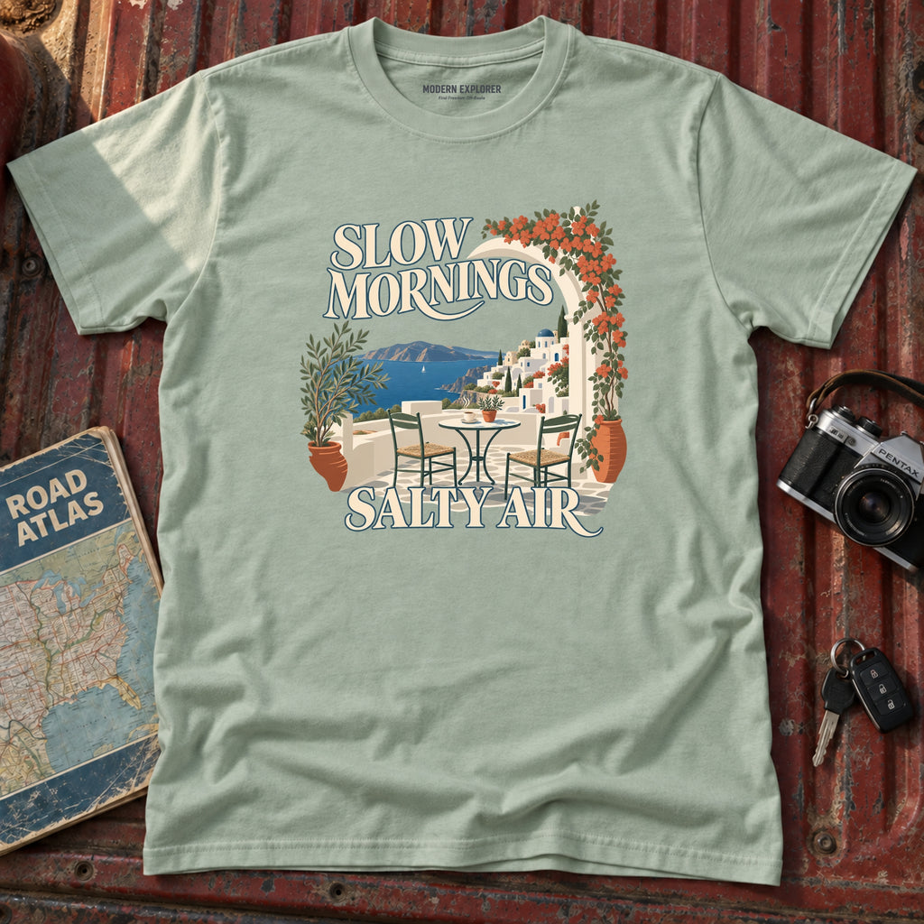 'Slow Mornings Salty Air" Graphic Tee