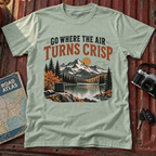 "Go Where the Air Turns Crisp" Vintage Mountain Tee