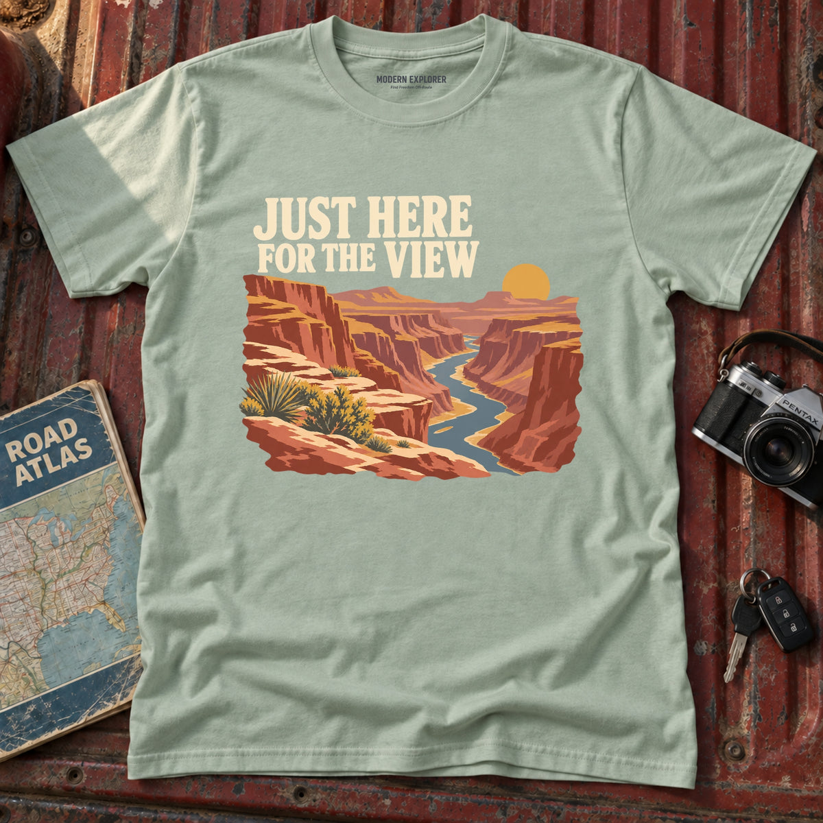 "Just Here for the View" Graphic Tee