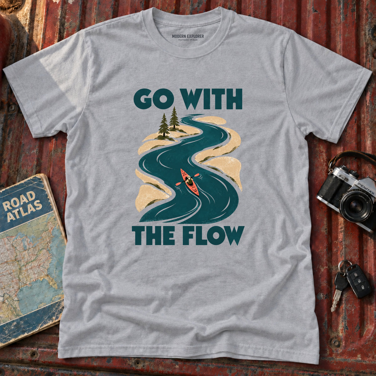 "Go With The Flow" Graphic Tee