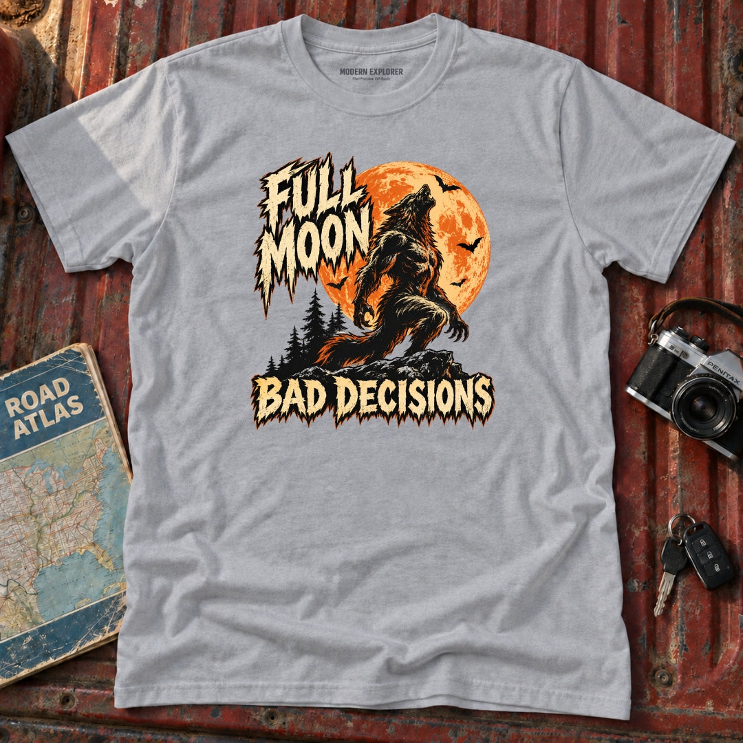 "Full Moon Bad Decisions" Halloween Graphic Tee