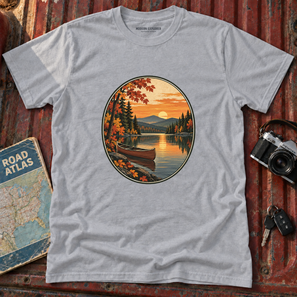 Autumn Lakeside Sunset T-Shirt