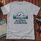 "Happy Camper" Mountain Rainbow Graphic