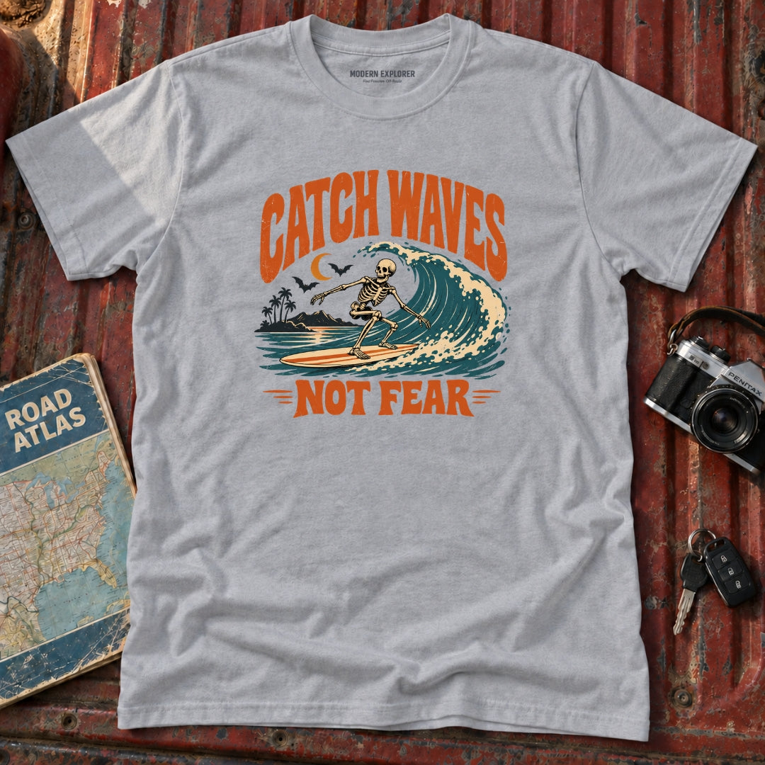 "Catch Waves Not Fear" Halloween Graphic Tee