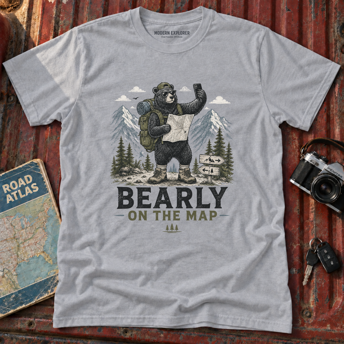 Bearly On the Map T-Shirt