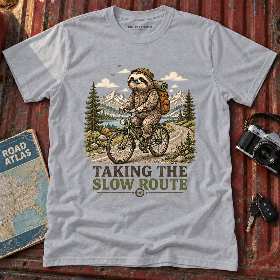 "Taking the Slow Route" Outdoor Adventure Tee