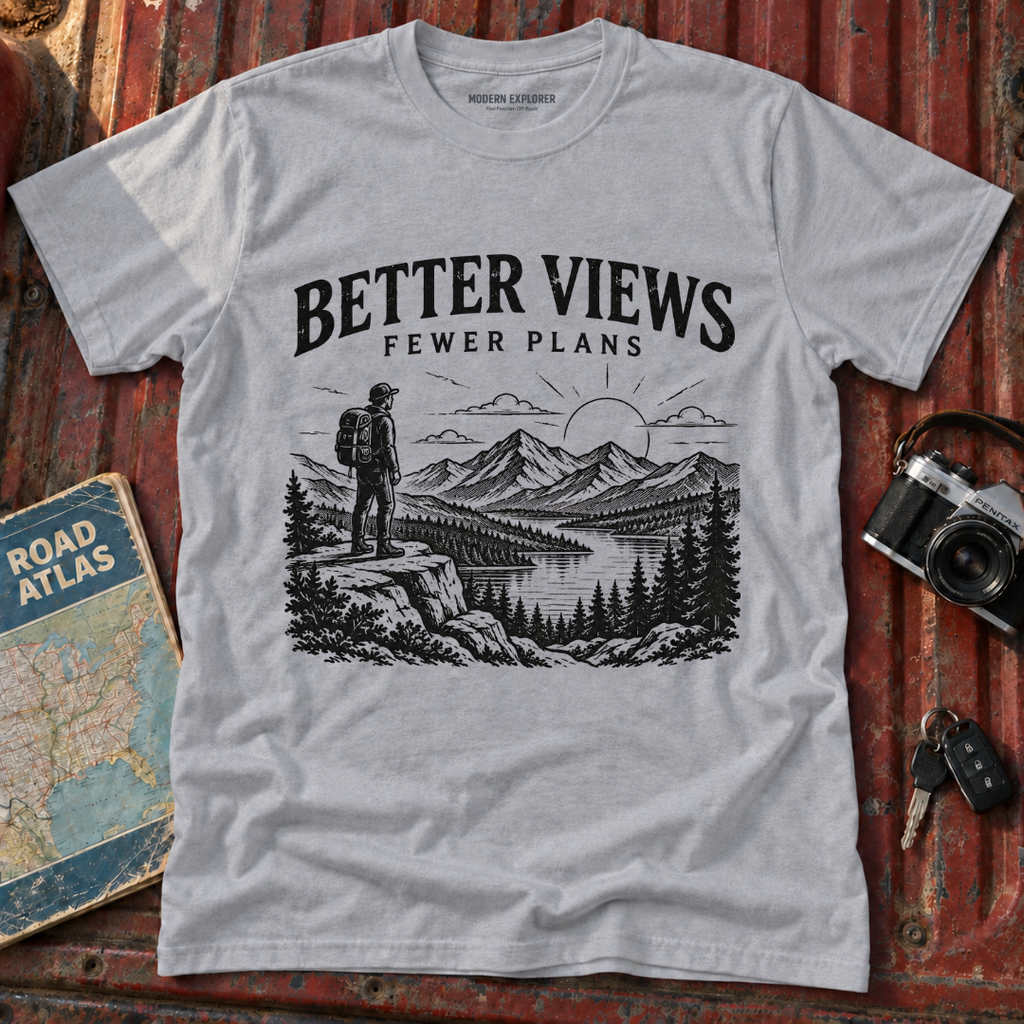 Better Views Fewer Plans Adventure Tee