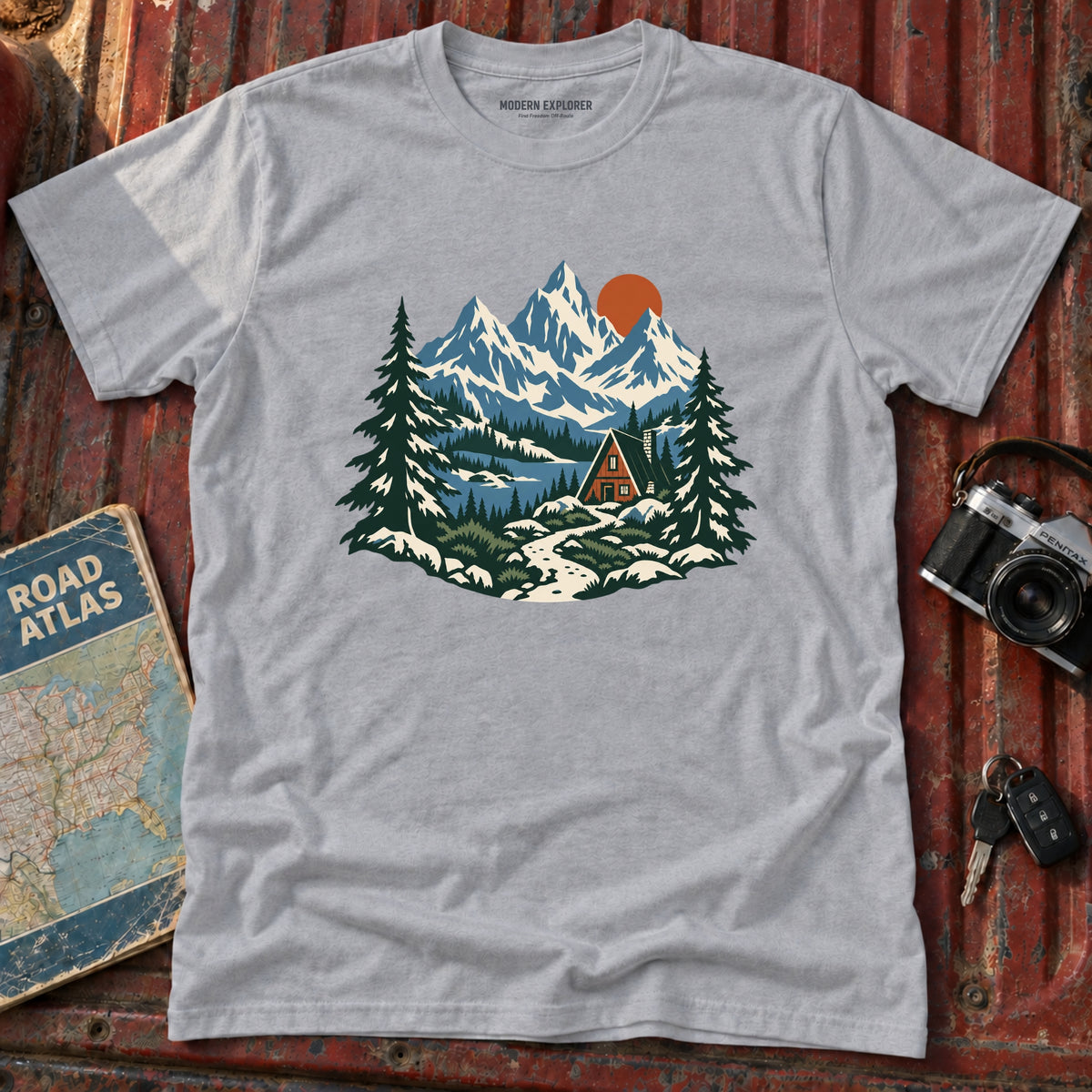 Mountain Hideaway Cabin Tee
