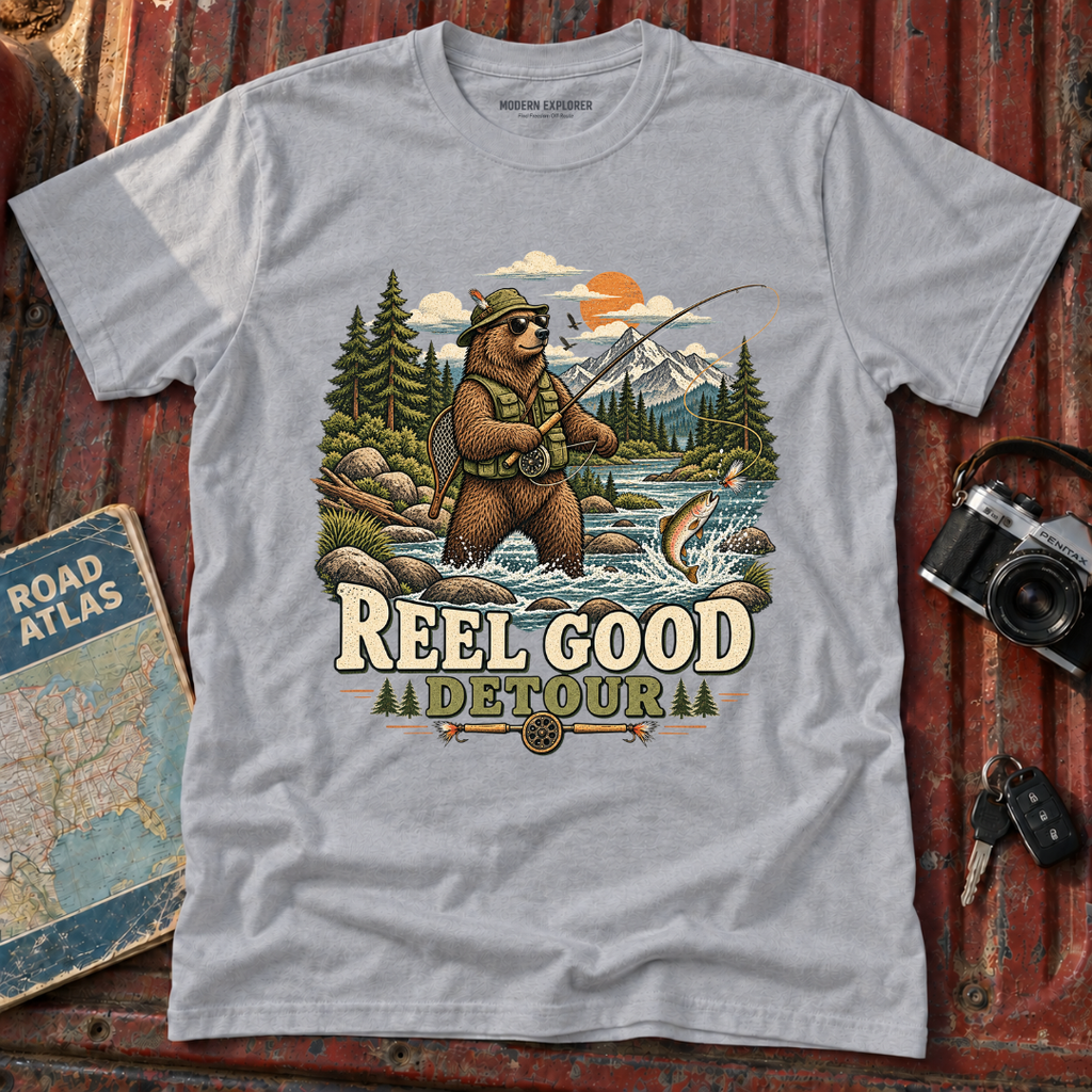 "Reel Good Detour" Vintage Outdoor Tee