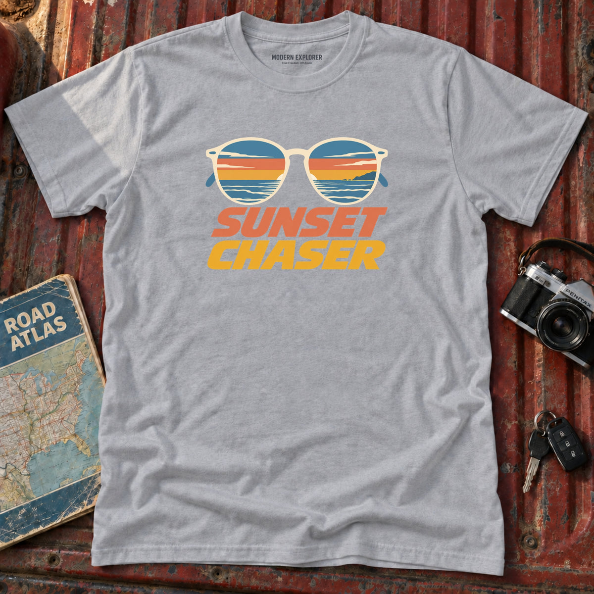 Sunset Chaser Retro Shades Tee