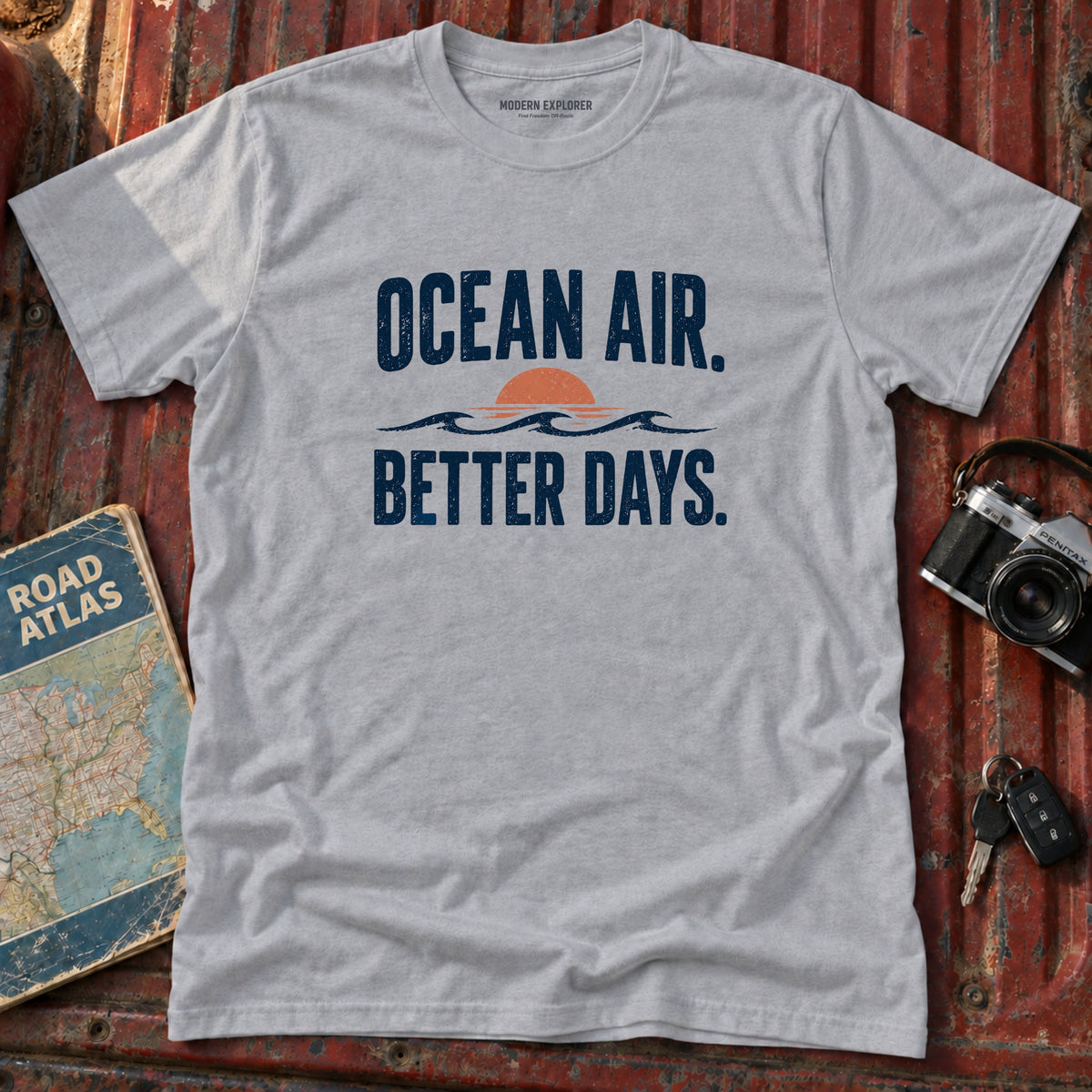 Ocean Air Better. Better Days. Beach Tee