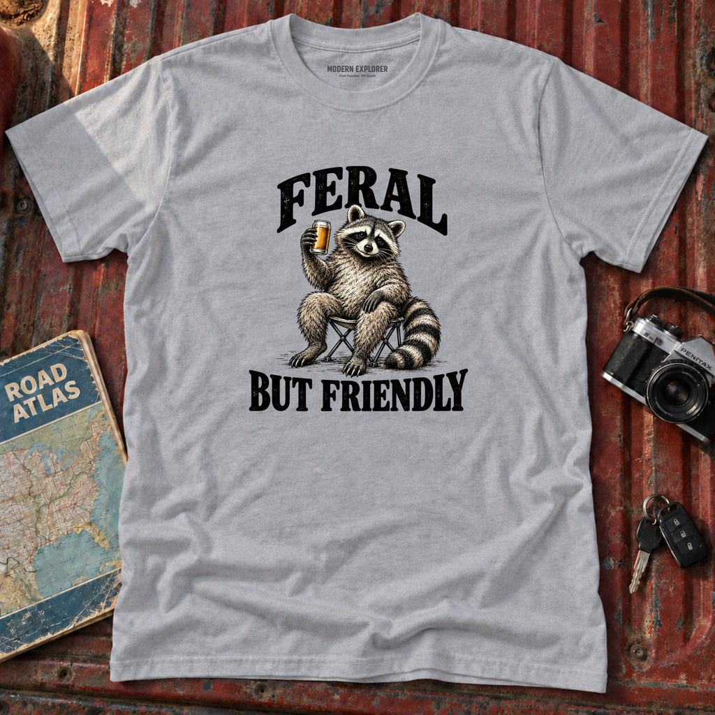 "Feral But friendly" Tee
