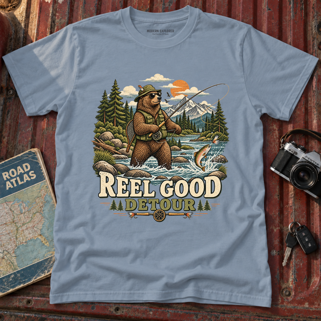 "Reel Good Detour" Vintage Outdoor Tee