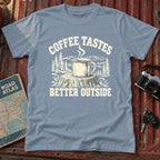 "Coffee Tastes Better Outside" Graphic Tee